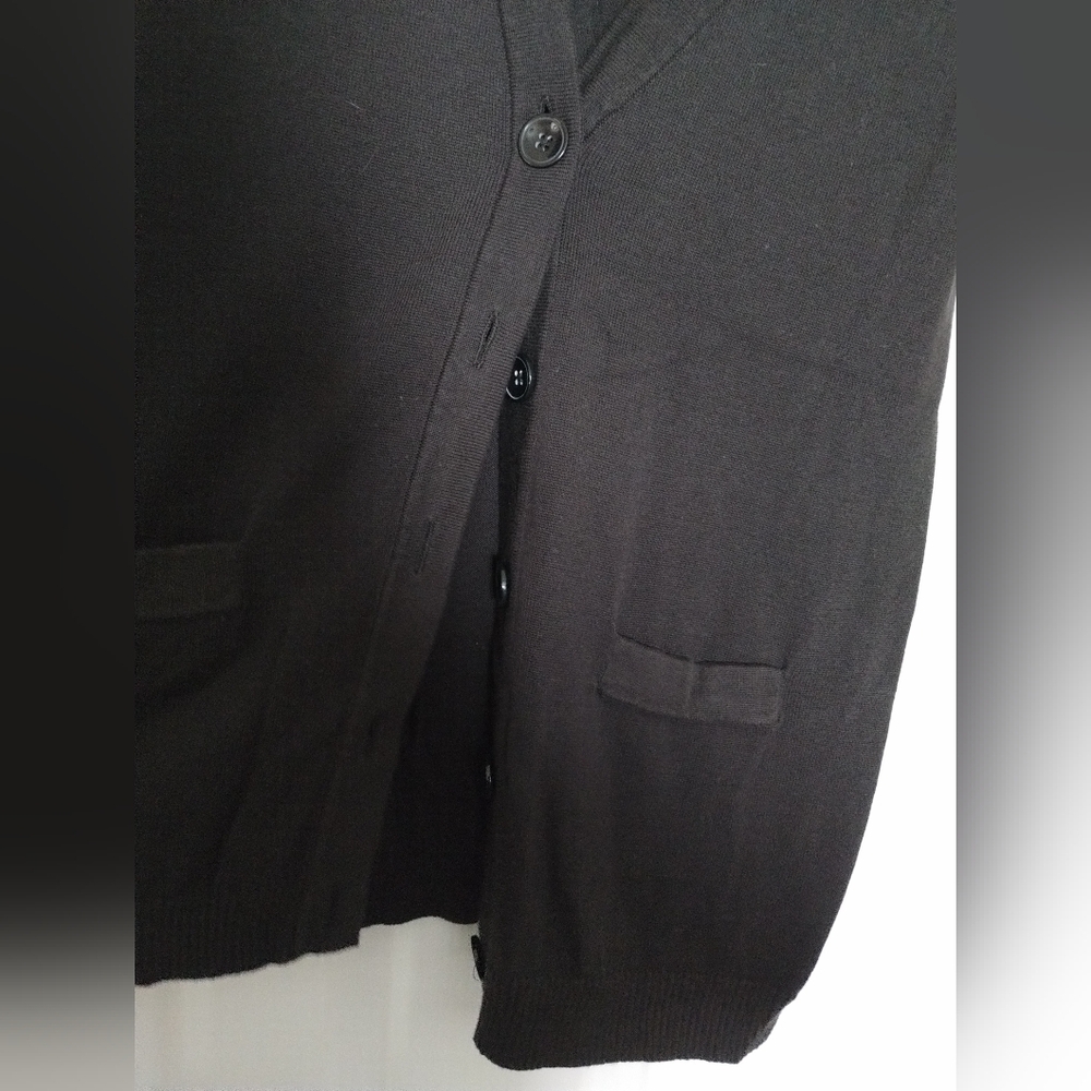 Covington Black Short Sleeve Button Down Cardigan Size S - Picture 3 of 4